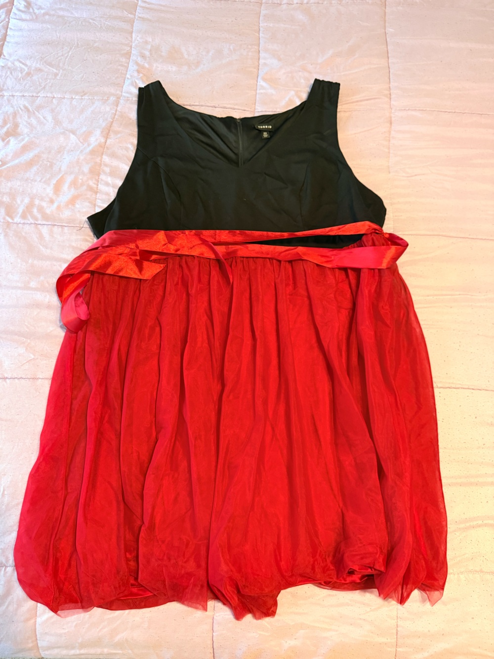 torrid Black/Red Dress with Back Zipper Detail
